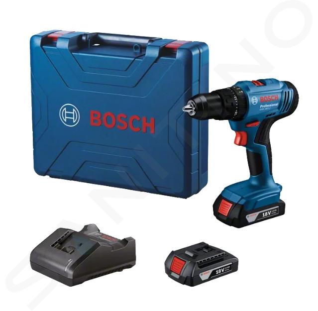 Bosch Outillage - Perceuse-visseuse à percussion sans fil 18V, 2 batteries 2,0 Ah Li-Ion, chargeur 06019K9100