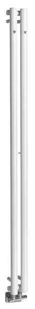 Sapho Pilon - Heizkörper 12 × 180 cm, 2 Handtuchhaken, mattweiß IZ125T