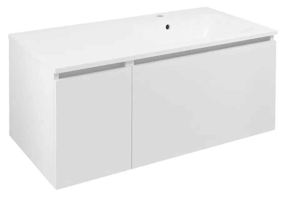 Levně Sapho Lorea - Umyvadlová skříňka 100x46x52 cm, 1x dvířka, 1x zásuvka, pravá, matná bílá LE070-3131-R-01