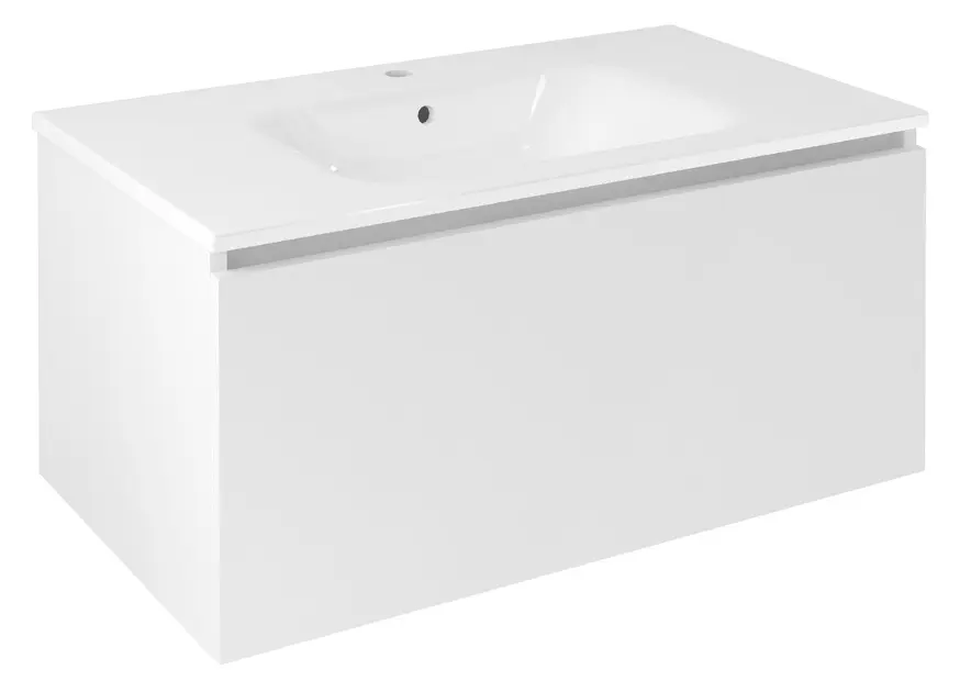 Sapho Lorea - Шкаф за мивка 90x44x51 см, 1 чекмедже, матово бяло LE090-3131