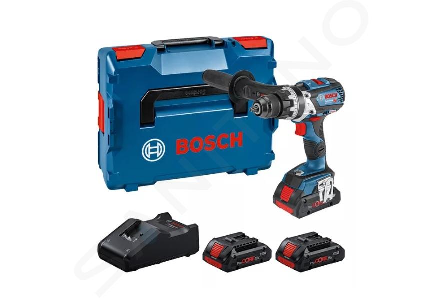 Bosch Náradie - 18V AKU vŕtačka s príklepom, 3x aku 4,0 Ah ProCORE, nabíjačka 0615A5002X