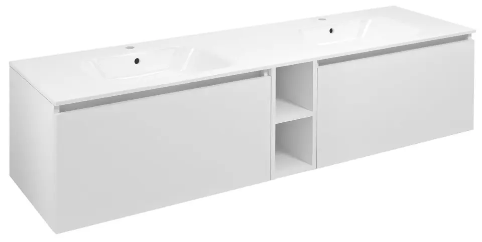 Levně Sapho Lorea - Umyvadlová skříňka 180x46x52 cm, 2x zásuvka, matná bílá LE080-3131-04