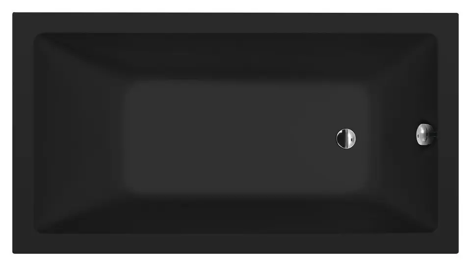 Polysan - Kada 160x80 cm, mat crna 71722.21