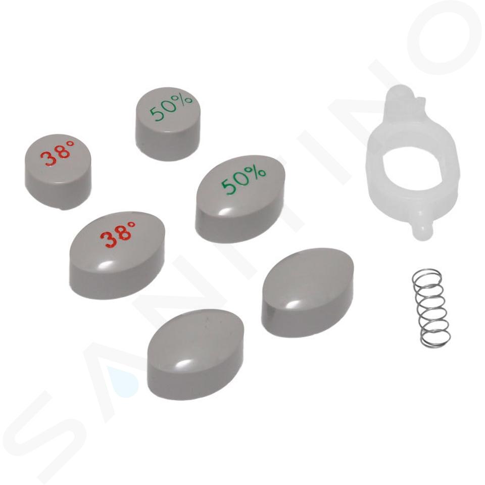 Hansgrohe Pièces de rechange - Set de boutons-poussoirs pour mitigeur thermostatique mural Ecostat 1001, gris 97231000