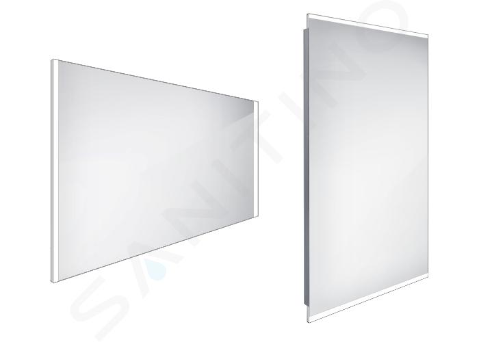 Nimco Spiegels - Spiegel met LED-verlichting, 100x70 cm, aluminium ZP 11004