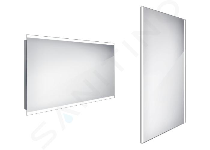 Nimco Zrkadlá - Zrkadlo s LED osvetlením, 1200x700 mm, hliník ZP 12006