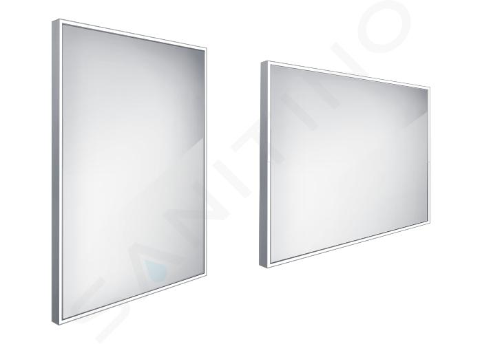 Nimco Zrkadlá - Zrkadlo s LED osvetlením, 600x800 mm, hliník ZP 13002