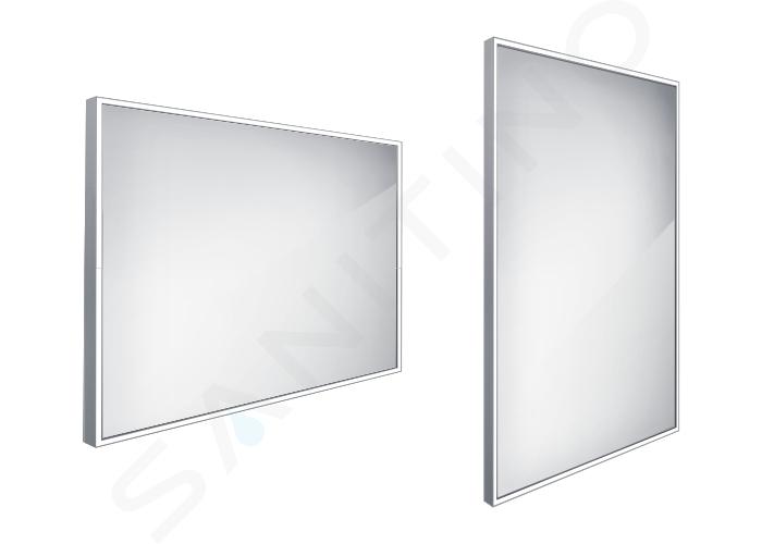 Nimco Oglindă - Oglindă cu iluminare LED, 100x70 cm, aluminiu ZP 13004