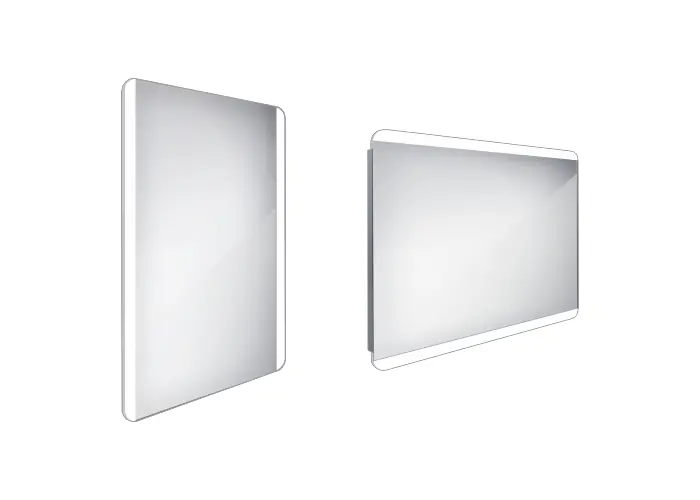 Specchio Bagno Nero Dimelax 61x91 Cm: Rettangolare Con Cornice In Alluminio, Vetro Temperato HD - 2