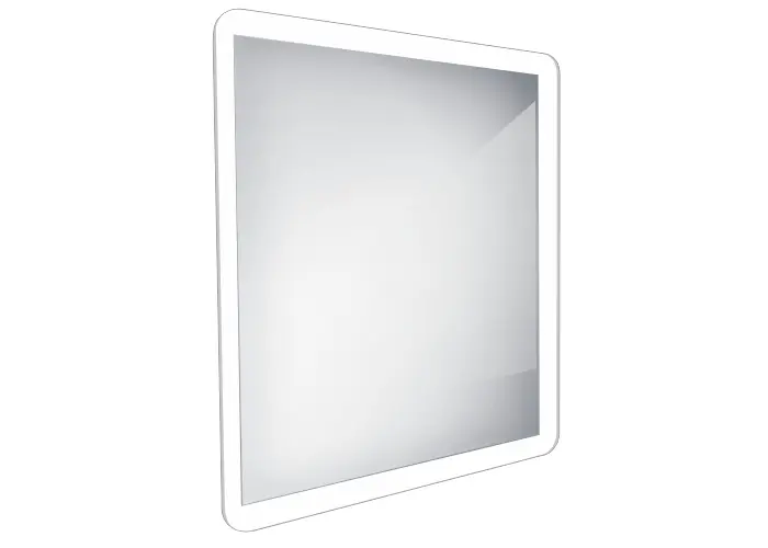 Dimelax Specchio Da Bagno Rettangolare Nero 61x91 Cm - Cornice In Alluminio, Vetro Temperato, Montaggio Orizzontale O Verticale