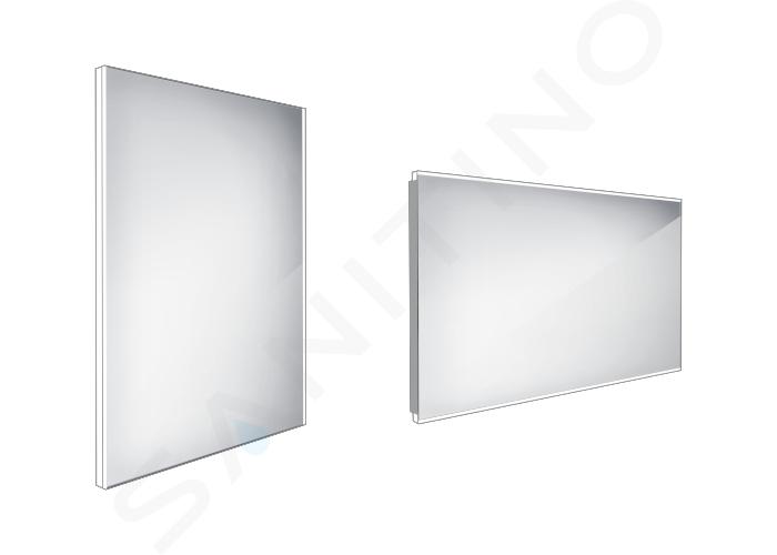 Nimco Zrkadlá - Zrkadlo s LED osvetlením, 60x80 cm, hliník ZP 9002