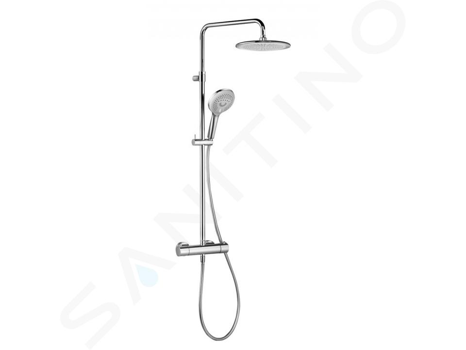 Kludi Freshline - Sistema doccia termostatico Dual Shower System, 250 mm, cromato 6709205-00