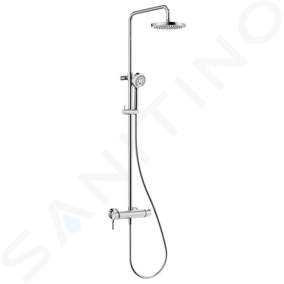 Kludi Logo - Set de douche Dual Shower System avec mitigeur, 200 mm, chrome 6808505-00