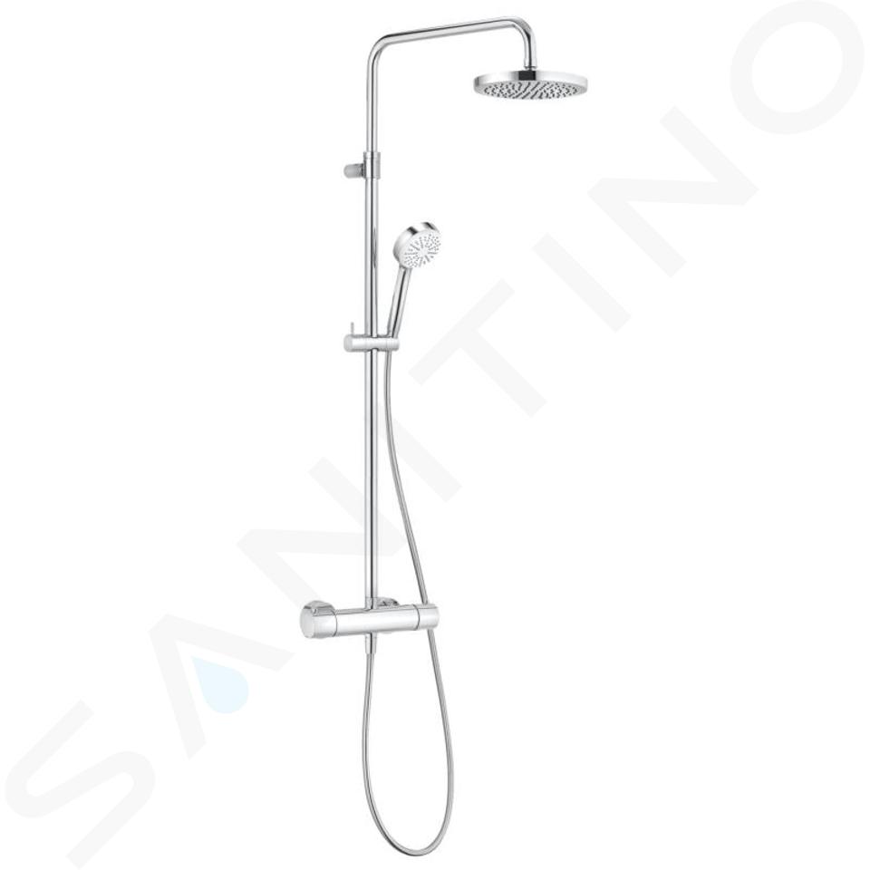 Kludi Logo - Sistema doccia termostatico Dual Shower System, 20 cm, cromato 6809505-00