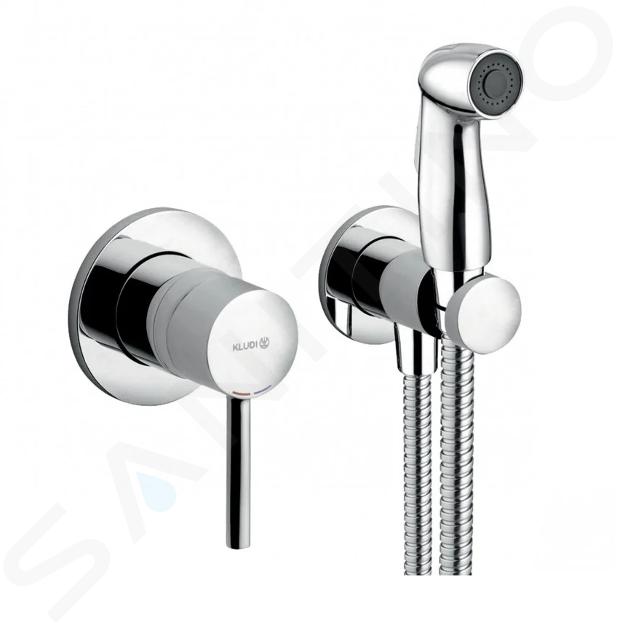 Kludi Bozz - Set de douchette de bidet avec vanne d’arrêt encastrée, chrome 389990576