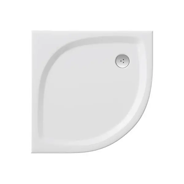 Ravak Elipso Pro Flat - Čtvrtkruhová sprchová vanička Galaxy Pro 90, šířka 90x90 cm, rádius 55 cm, bílá XA237711010B