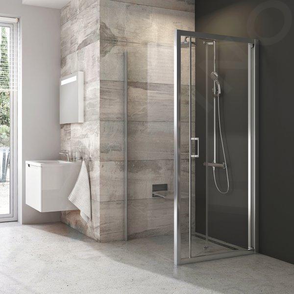 Ravak Blix - Paroi de douche BLPSZ-90, 880-900 mm, aluminium brillant/verre clair X93H70C00Z1