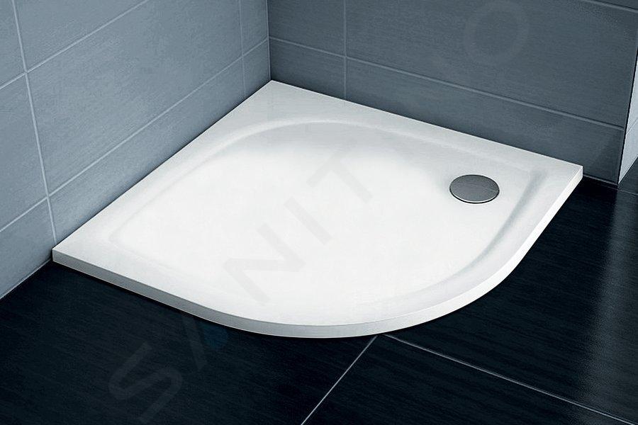 Ravak Galaxy Pro Flat - Štvrťkruhová sprchová vanička Elipso Pro 80 Flat, 80x80 cm, biela XA234411010