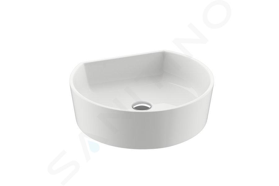 Ravak Moon - Lavabo da appoggio, 400x355 mm, bianco XJN01300001