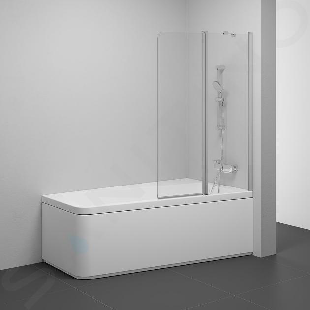 Ravak 10° - Mampara de baño de dos piezas 10CVS2, derecha, 99x150 cm, cristal satinado/transparente 7QRA0U03Z1