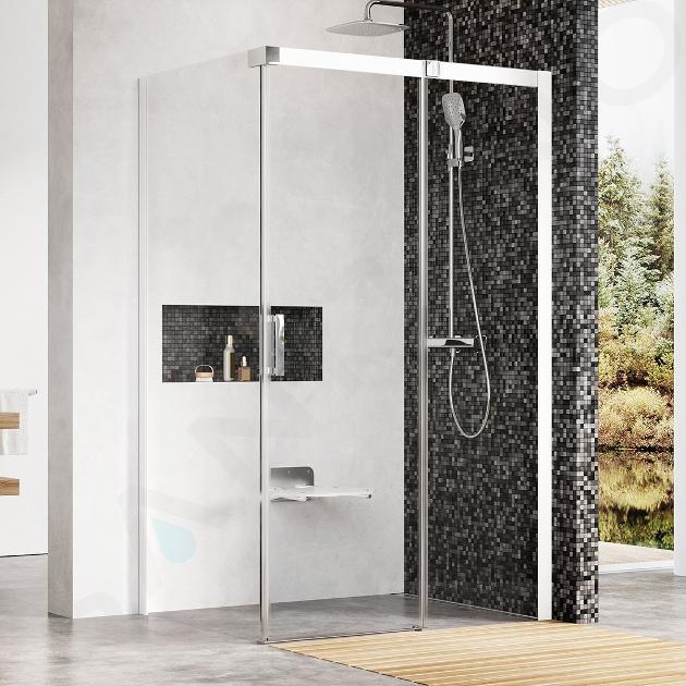 Ravak Matrix - Cabine de douche en trois parties MSDPS-100/100 R, 985-1005 mm, blanc/verre clair 0WPAA100Z1