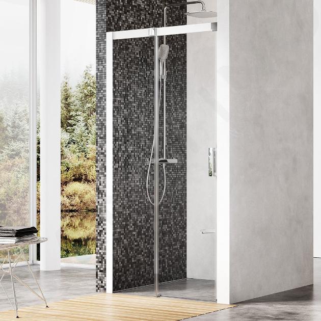 Ravak Matrix - Porte de douche en deux parties MSD2-110 L, 108-112 cm, blanc/verre clair 0WLD0100Z1