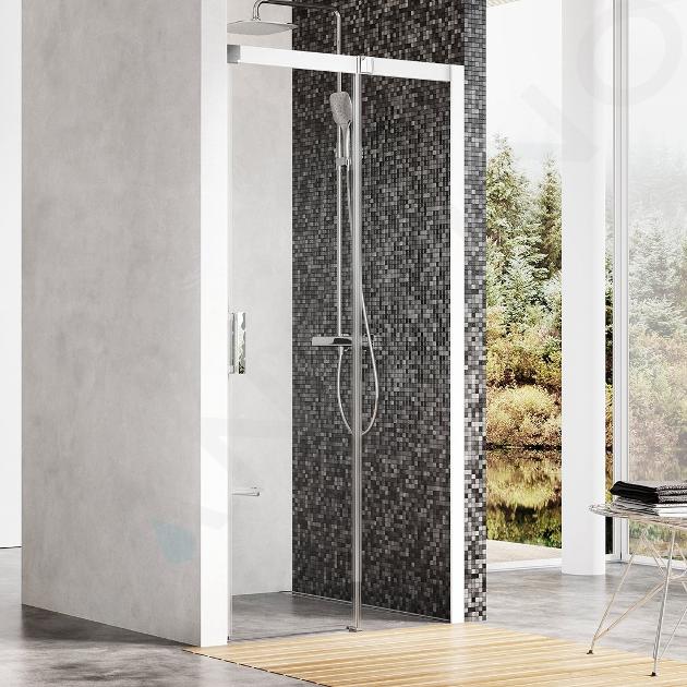 Ravak Matrix - Porta doccia a due pezzi MSD2-120 R, 118-122 cm, bianco/vetro chiaro 0WPG0100Z1