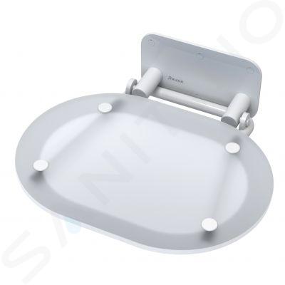 Ravak Ovo Chrome - Siège pliant 410x375x130 mm, chrome / blanc B8F0000028