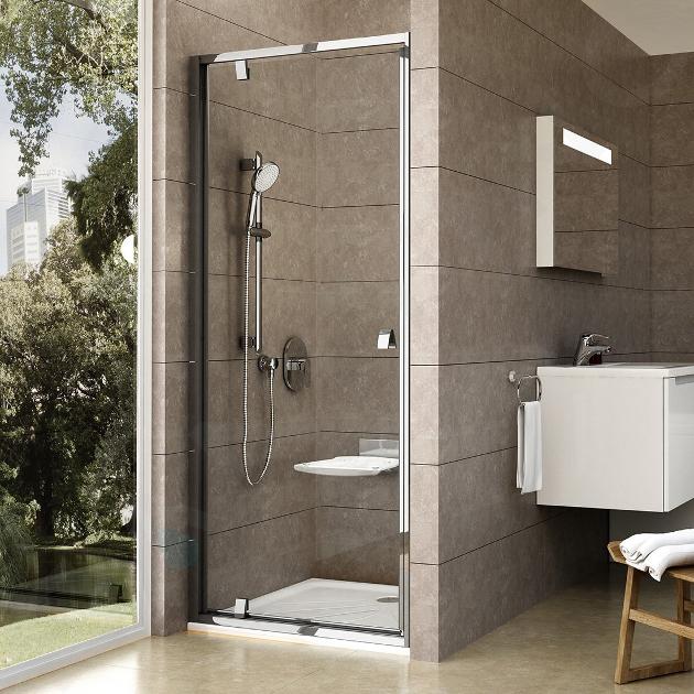 Ravak Pivot - Porta della doccia, 76-81 cm, alluminio lucido/vetro trasparente 03G40C00Z1