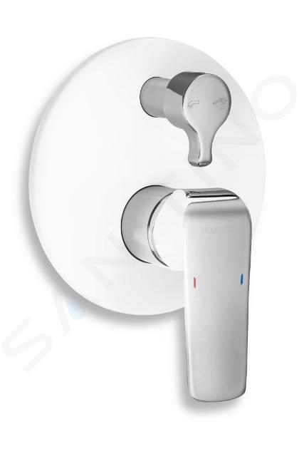 Novaservis Nobless Tina - Robinetterie de baignoire encastrée avec inverseur, blanc/chrome 38050R,1