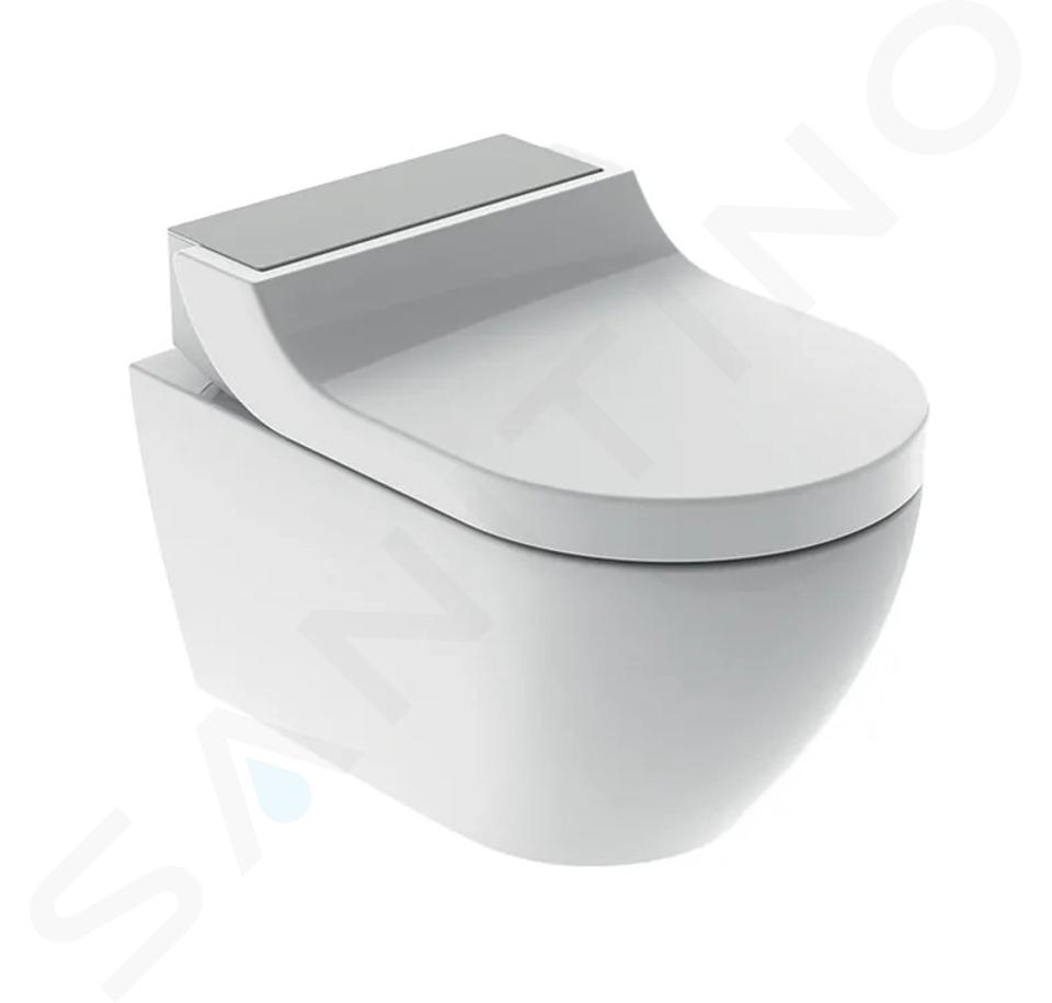 Geberit AquaClean - Bidet électronique Tuma Comfort avec céramique, Rimfree, SoftClosing, inox brossé 146.292.FW.1