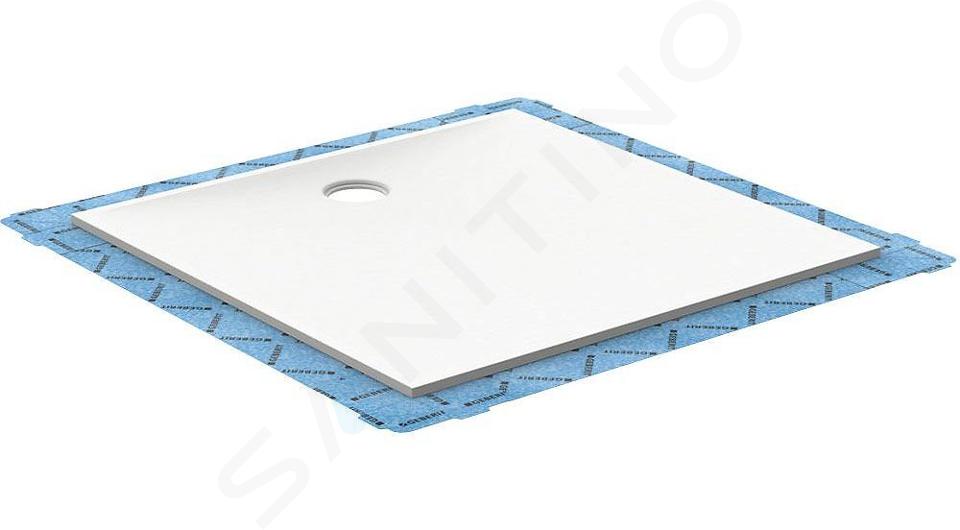 Geberit Setaplano - Plato de ducha plano, 800x1000 mm, material mineral, Antislip, blanco alpino 154.262.11.1