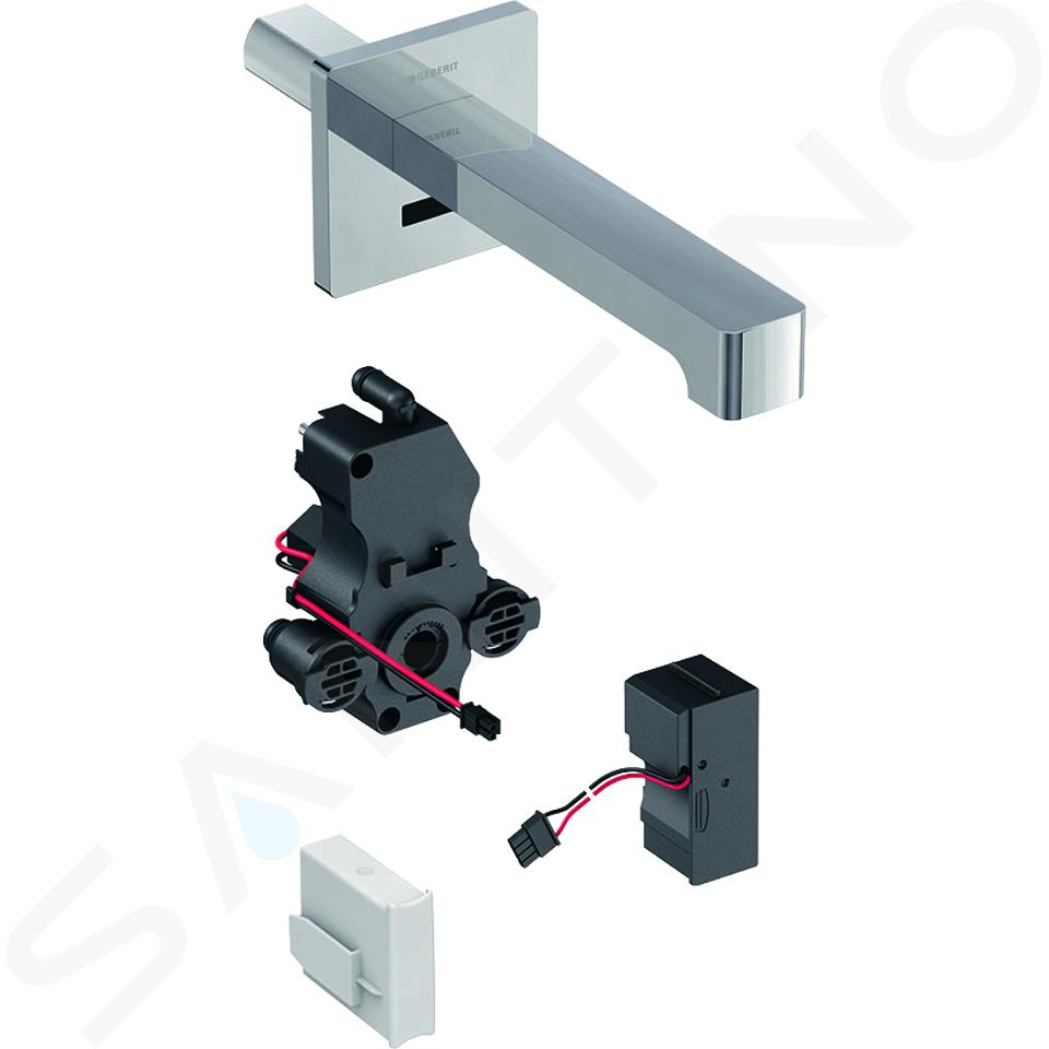 Geberit Brenta - Elektronische Waschtischarmatur Brenta, Wandmontage, ohne Mischer, Länge 170 mm, Netzbetrieb, Chrom 116.271.21.1