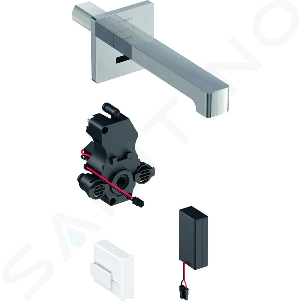 Geberit Brenta - Elektronische Waschtischarmatur Brenta, Wandmontage, mit Mischer, Länge 170 mm, Batteriebetrieb, Chrom 116.274.21.1