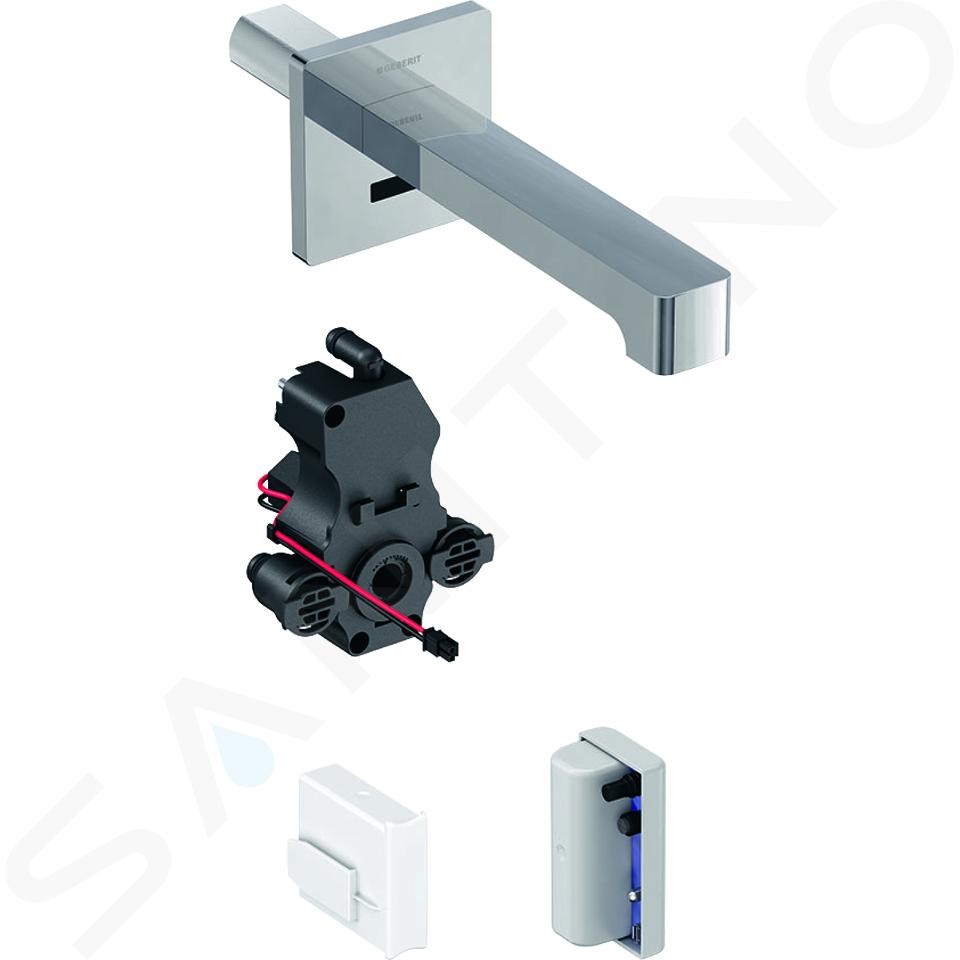 Geberit Brenta - Rubinetto elettronico non miscelatore ad incasso Brenta per lavabo, lunghezza 170 mm, alimentazione tramite generatore, cromo 116.275.21.1