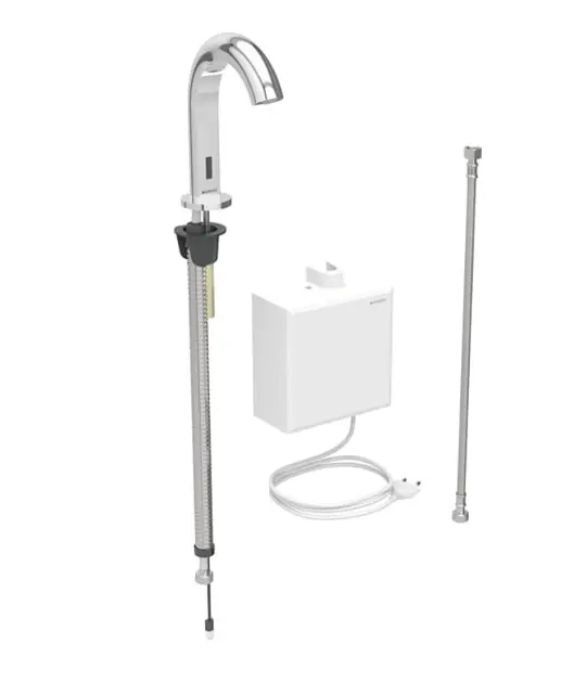 Geberit Piave - Mitigeur de lavabo électronique, sans mélangeur, alimentation par le réseau, chrome 116.161.21.1