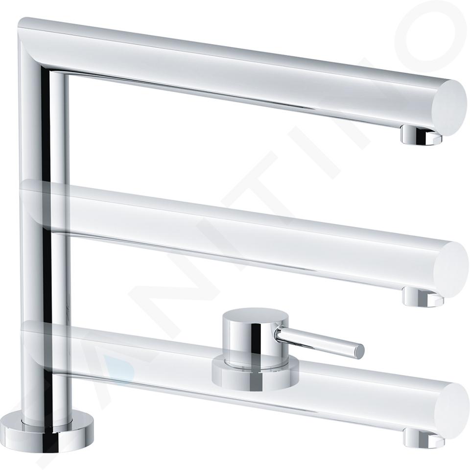 Franke Active New - Grifo de fregadero FG 6560.031, plegable bajo ventana,  con ducha extraíble, cromo 115.0653.391