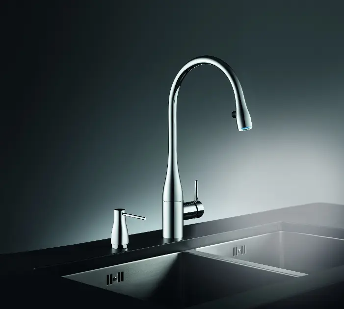 KWC ZOE Spültischarmatur – Chrom, Mit Ausziehbarer Brause, 8/9 L/Min, Keramikkartusche, Modern