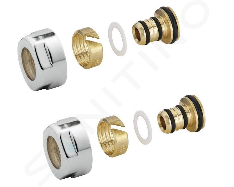 Sapho Accessoires - Raccord à compression pour Alupex 16 mm, chrome CP6020