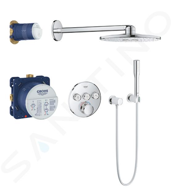 Grohe Grohtherm SmartControl Perfect - Colonne de douche avec thermostat  encastré, 310 mm, chrome 34705000