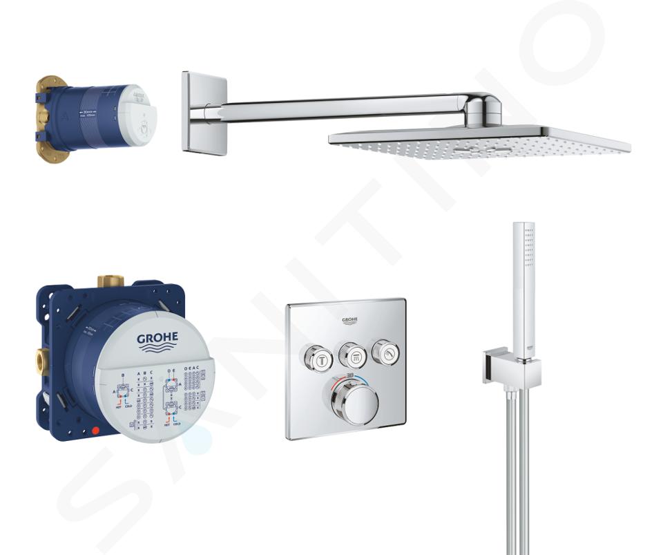 Grohe Grohtherm SmartControl Perfect - Set de duș cu termostat pentru montare încastrată, 310 mm, 2 jeturi, crom 34706000