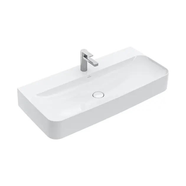 Levně Villeroy & Boch Finion - Umyvadlo bez přepadu, 100x47 cm, s CeramicPlus, alpská bílá 4168A2R1