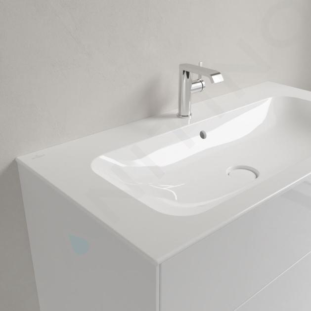 Bezighouden lichtgewicht Grijpen Villeroy & Boch Finion - Wastafel met verborgen overloop, 1000x500 mm, met  Ceramicplus, alpine wit 4164ABR1 | Sanitino.nl