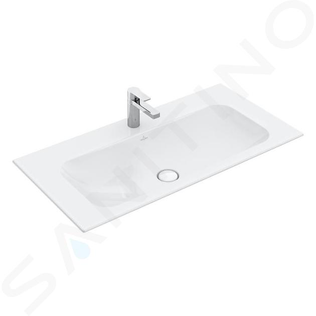 Villeroy & Boch Finion - Lavabo senza troppopieno, 1000x500 mm, con CeramicPlus, bianco alpino 4164A2R1