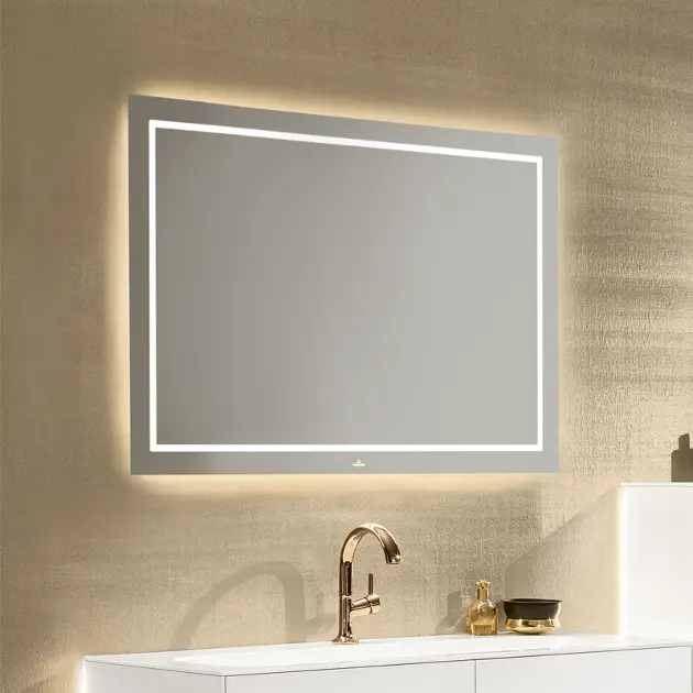 Inferieur pianist Vooruit Villeroy & Boch Finion - Spiegel met LED-verlichting, 1200x750x45 mm  F6001200 | Sanitino.nl