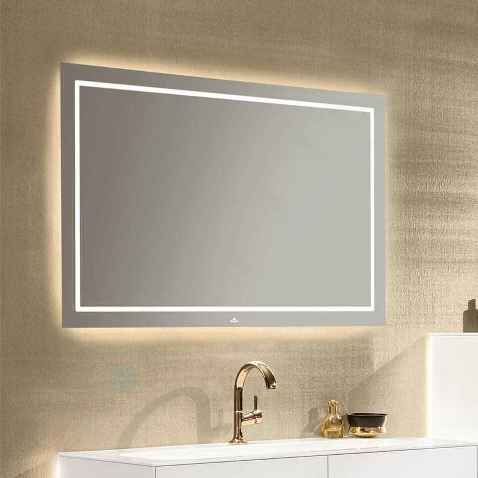 Woedend klant Manier Villeroy & Boch Finion - Spiegel met LED-verlichting, 1200 x 750 x 45 mm  G6001200 | Sanitino.nl