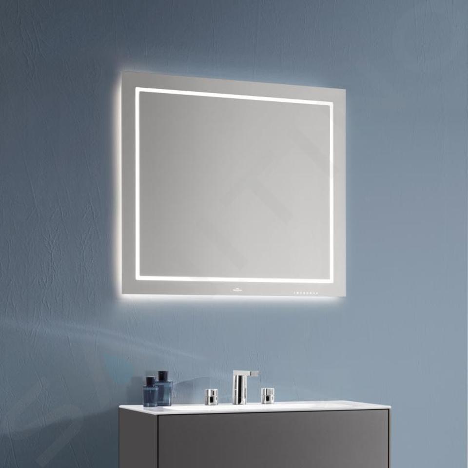 groentje Adolescent Gedetailleerd Villeroy & Boch Finion - Spiegel met LED-verlichting, 800 x 750 x 45 mm  G6008000 | Sanitino.nl