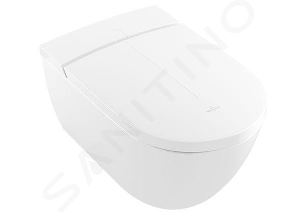 Villeroy & Boch ViClean - Bideu electronic cu ceramică, Rimless, CeramicPlus, SoftClosing, alb alpin V0E100R1