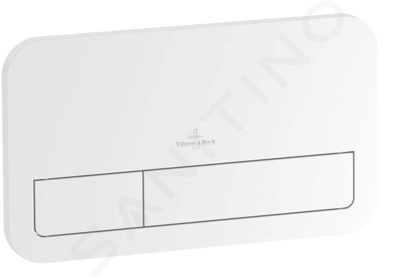 Villeroy & Boch ViConnect - Plaque de déclenchement M200, verre Glossy White 922400RE