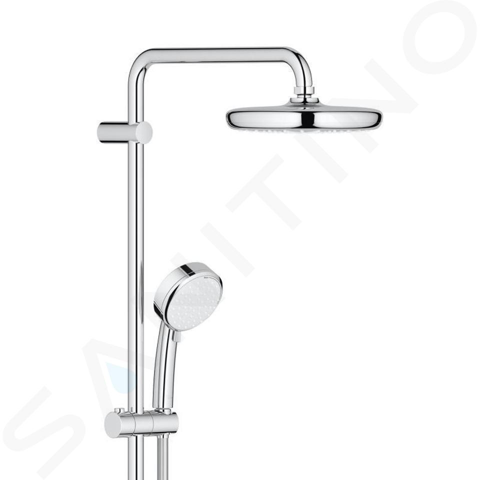 GROHE 26043001 Tempesta Cosmopolitan - Cabezal de ducha fijo de 4 ajustes,  ajustes de chorro de masaje de lluvia O2, cromo estrellado